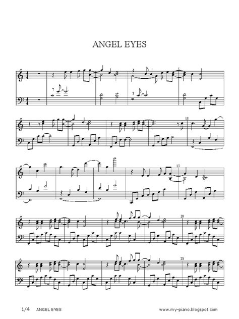 angel eyes piano sheet music|More.